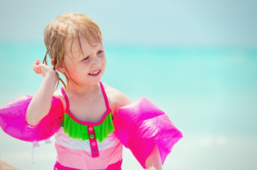 Girl with water in her ear.