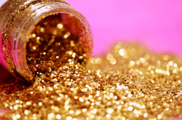 Glitter bottle spilled.