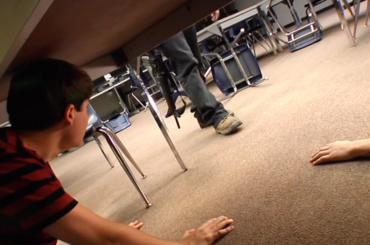Active shooter drill training still image.