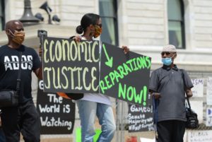 Juneteenth reparations rally in St. Paul, MN.