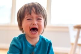 Crying toddler