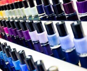 rows of nail polish bottles