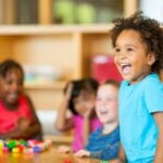 Group of preschool kids