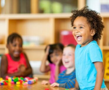 Group of preschool kids