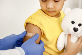 child getting a vaccine