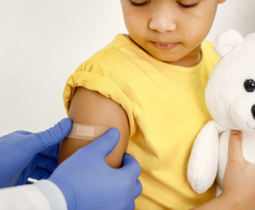 child getting a vaccine