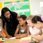 Teacher with students in the classroom