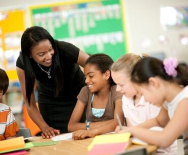 Teacher with students in the classroom