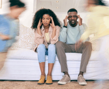 Stressed parents trying to cope