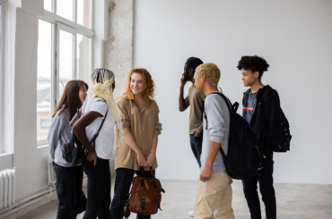 Group of teens hanging out