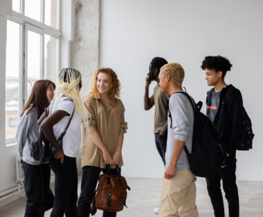 Group of teens hanging out