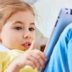 Child using a tablet