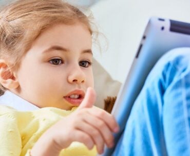 Child using a tablet