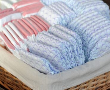 Basket of diapers