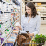 Woman shopping for groceries