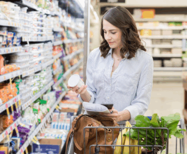 Woman shopping for groceries