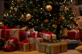 Christmas tree and presents