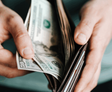 Money in an open wallet