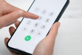 Dialing on a smartphone