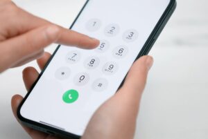 Dialing on a smartphone