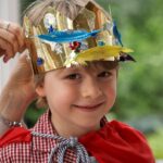 Boy dressed up as a king