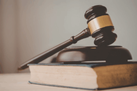 Judge's gavel and law book