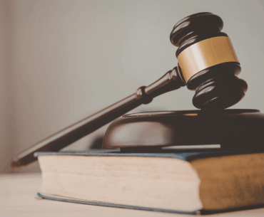 Judge's gavel and law book