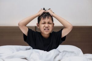 Boy in a bad mood