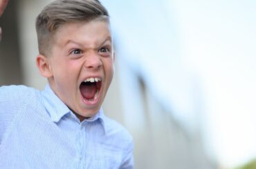 Angry kid shouting