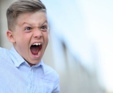 Angry kid shouting