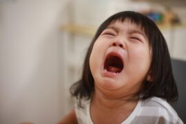 Toddler girl crying