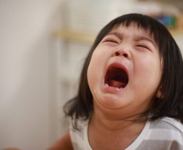 Toddler girl crying