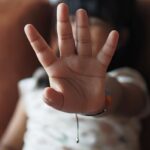Toddler saying stop