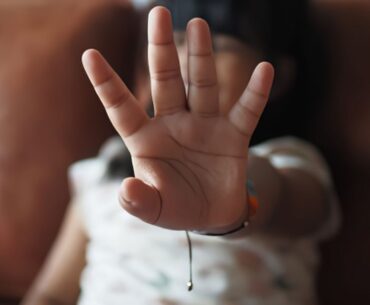 Toddler saying stop